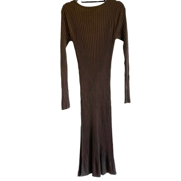 Paige Wool Side Slit Benita Long Dress Sweater Long Sleeve Size L NWT - Picture 5 of 12